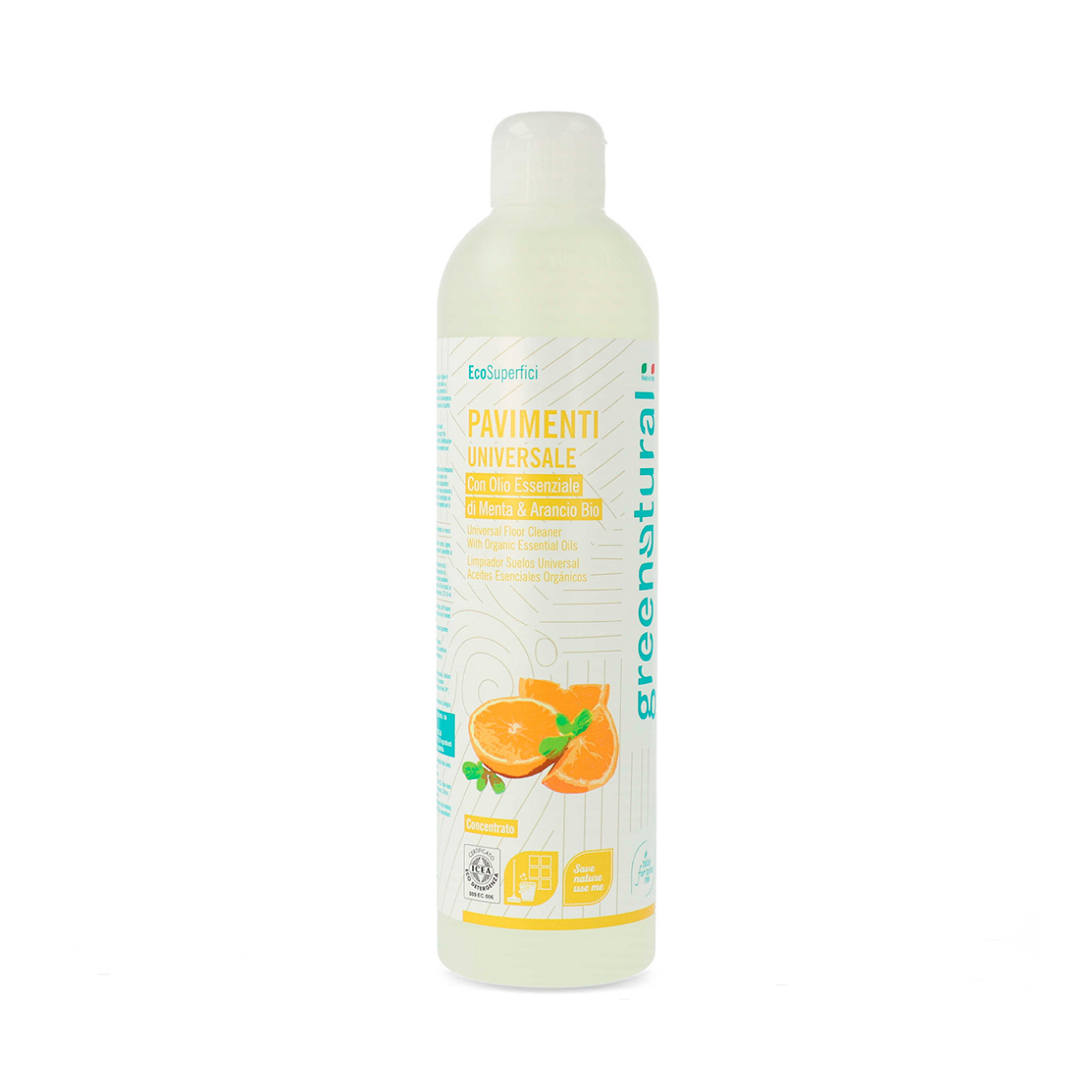 義大利 Greenatural多用途地板清潔劑-薄荷香橙500ml