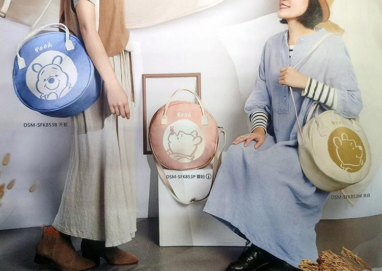 【Disney 迪士尼】正版授權維尼日和 圓型兩用保溫袋