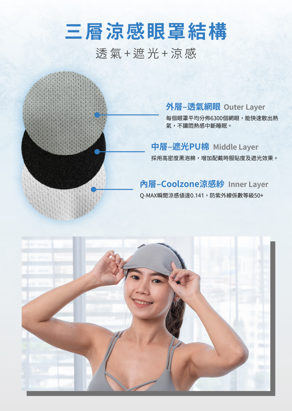 台灣製 Comefree 涼感舒眠眼罩
