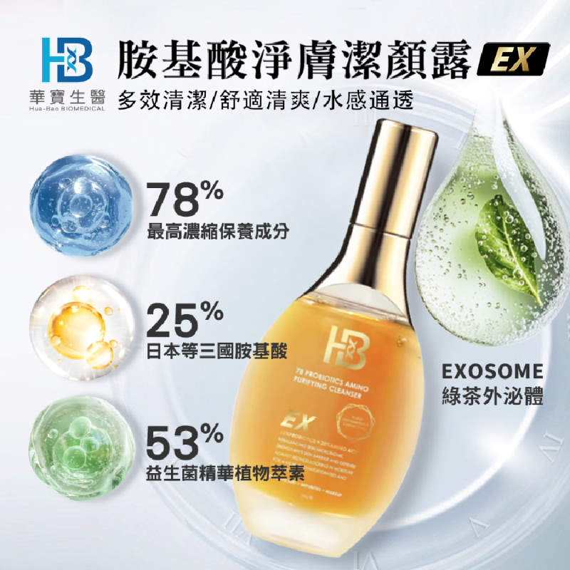 HB華寶生醫 🍃氨基酸淨膚潔顏露 EX-綠茶外泌體添加🍃
