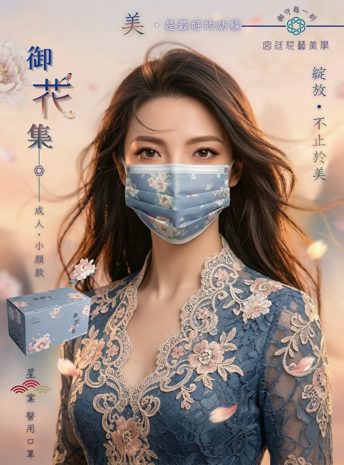 星業御花集醫用成人口罩-50入